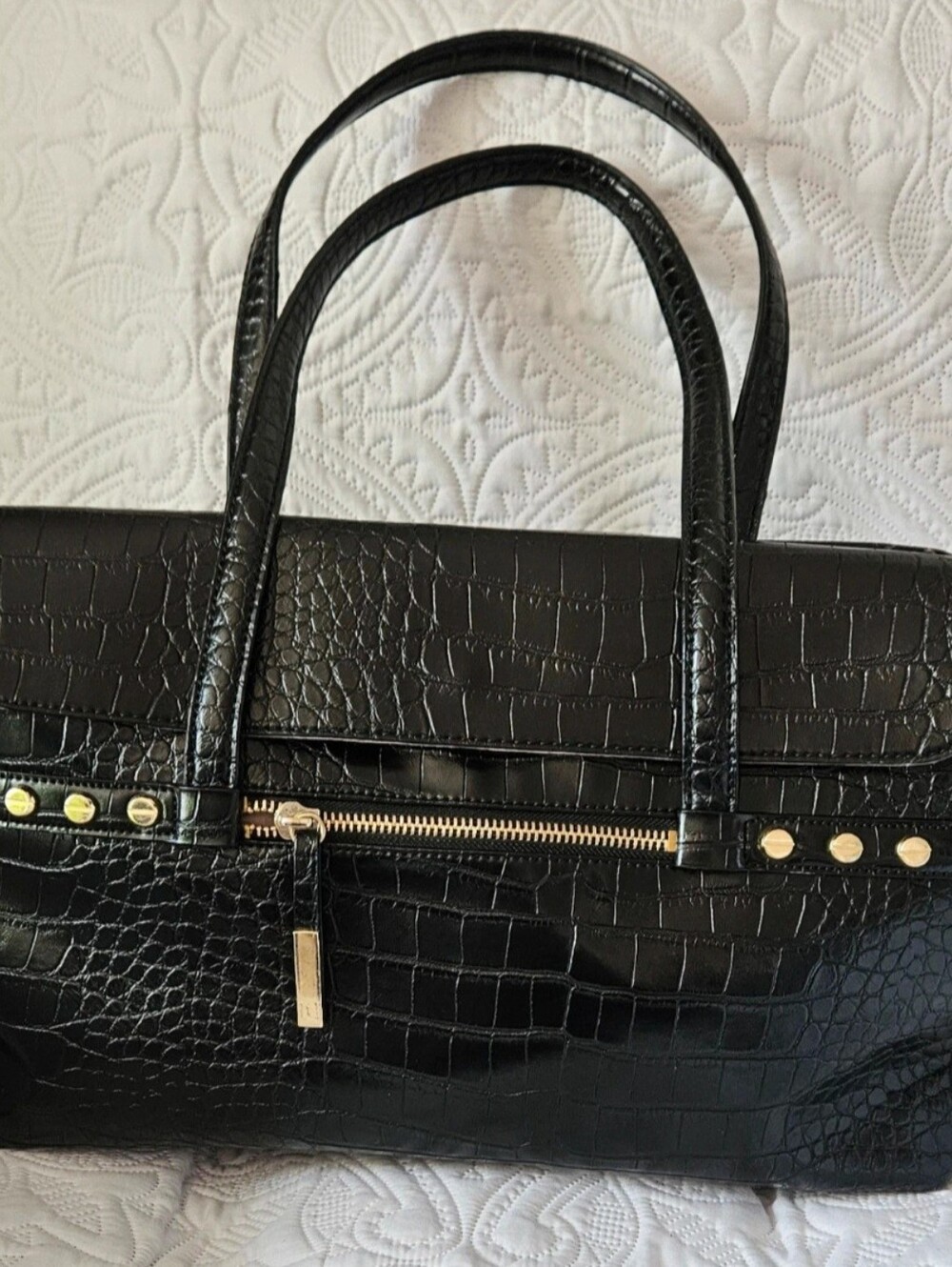 Tutilo New York Black Shoulder Tote Bag